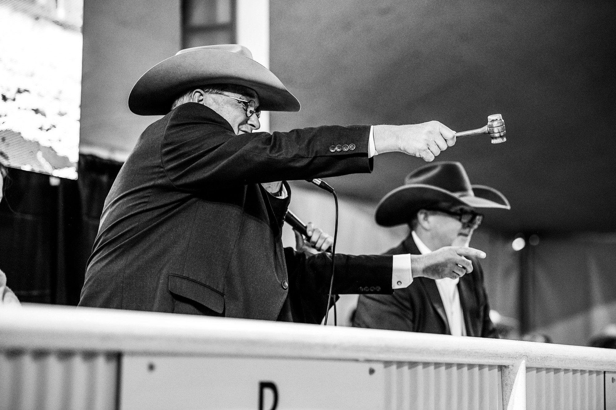 The auctioneer drops the gavel at The Horse Sale at Rancho Rio