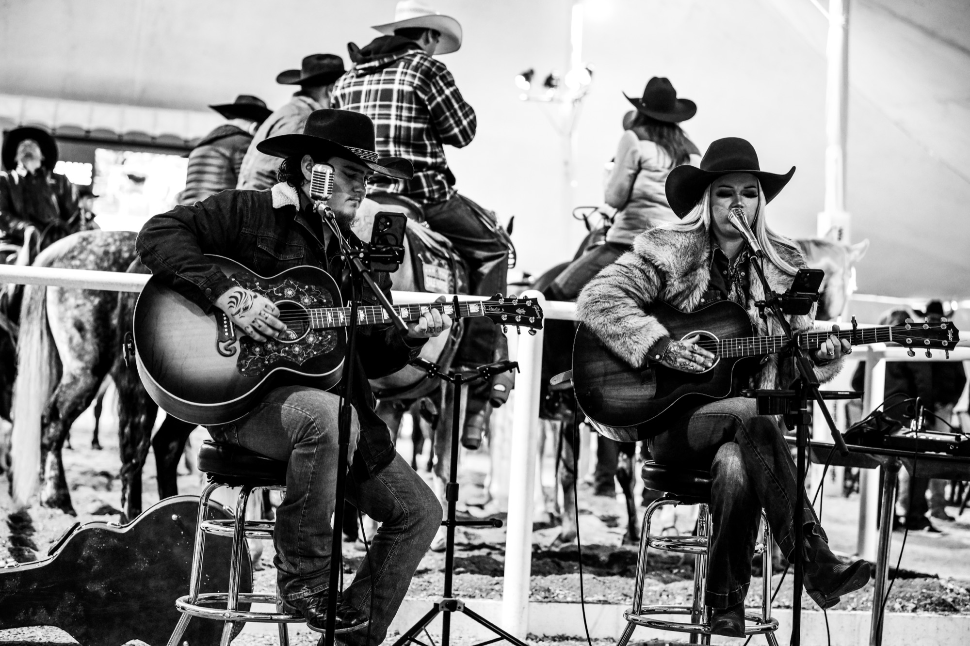 Live music between lots at The Horse Sale at Rancho Rio