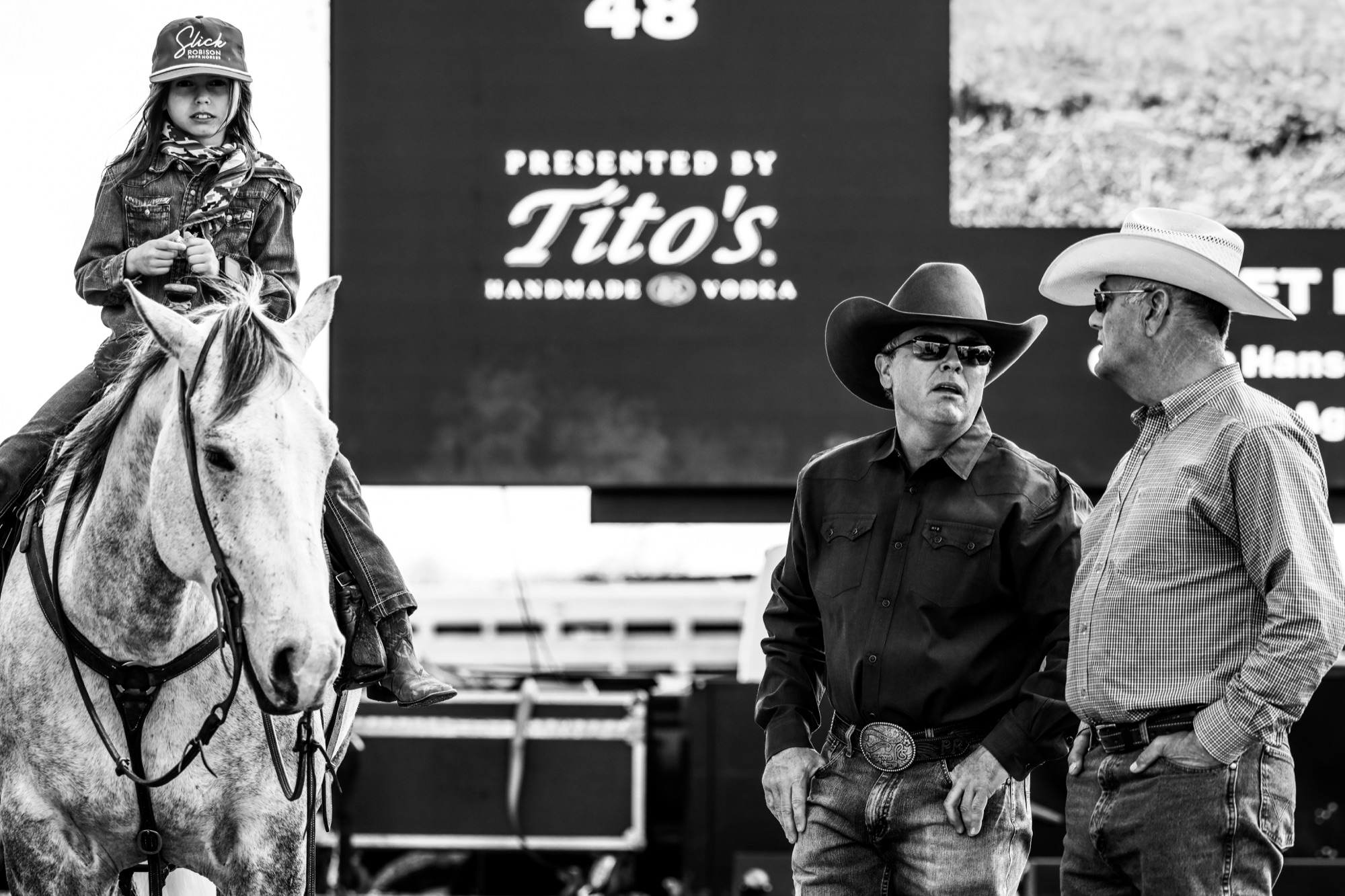 A young rider at The Horse Sale at Rancho Rio, presented by Tito's Handmade Vodka